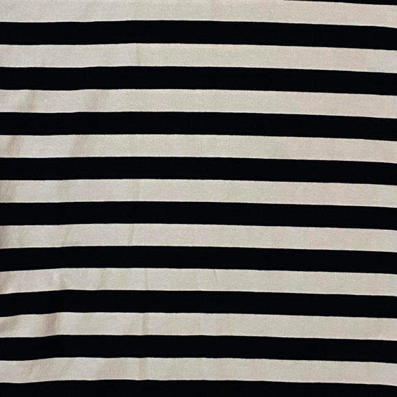 Black and white striped cotton T-shirt Sz M - Picture 4 of 6